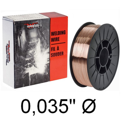 Fil à souder ER70S6, Acier au carbone, 0,035" diamètre
