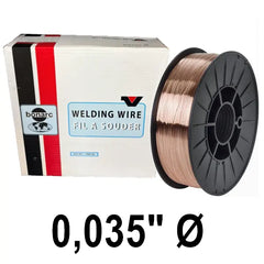 Fil à souder ER70S6, Acier au carbone, 0,035