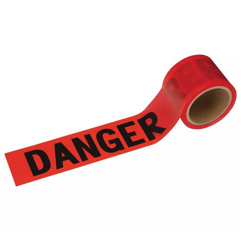 Copie de Ruban pour barricade «DANGER», bilingue, 3" large x 200' long, noir sur rouge