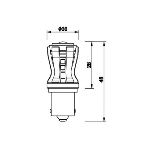 Ampoule DEL 1156 9-24V 550LM Auto Camion Moto VR Remorque