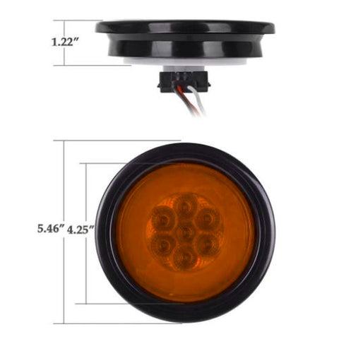 Lumière DEL pour camion et remorque 4 po Ambre