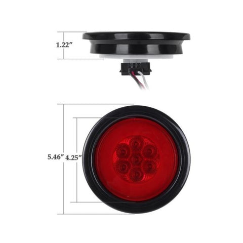 Lumière DEL pour camion et remorque 4 po Rouge