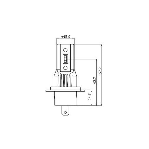 Ampoule de phare DEL H7, paquet de 2
