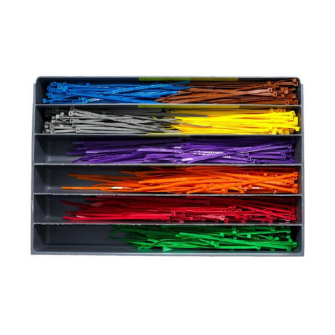 Attaches de nylon couleur variée