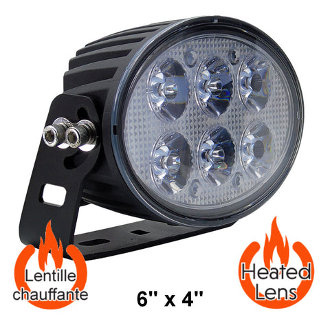Lampe de travail - Faisceau étroit DEL - Série chauffante - 6600 LM