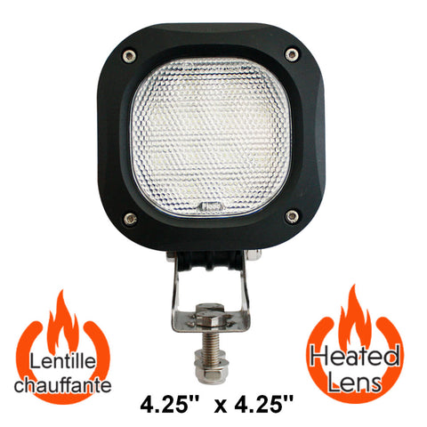 Lampe de travail - Faisceau large DEL - Série chauffante - 4800 LM