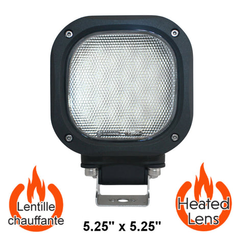 Lampe de travail - Faisceau large DEL - Série chauffante - 7800 LM