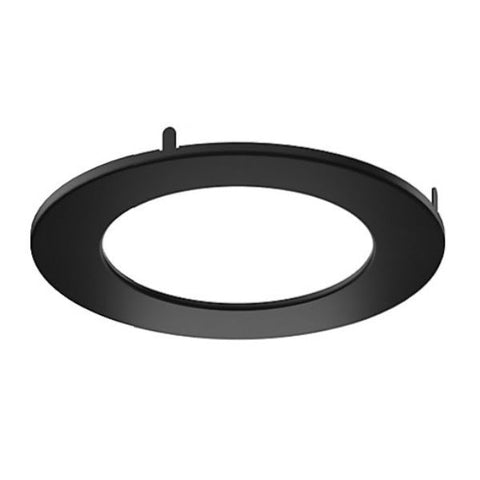 Bordure de luminaire encastré rond 4" noir ou nickel brossé
