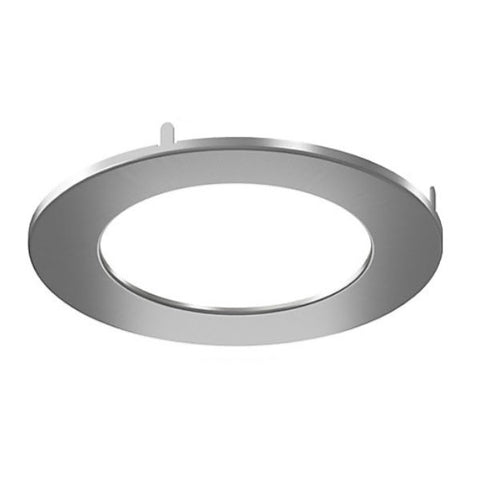 Bordure de luminaire encastré rond 4" noir ou nickel brossé