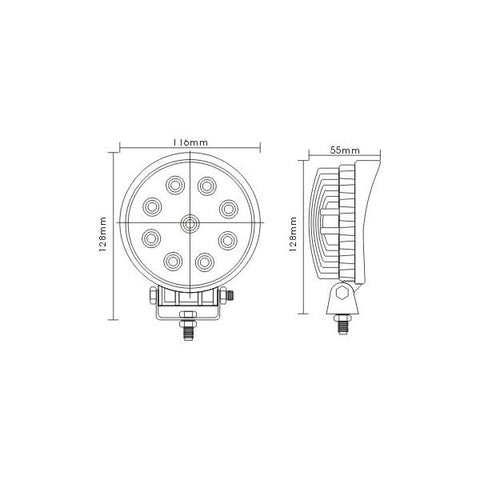 DEL SERIES-W : LAMPE DE TRAVAIL 4" ROND