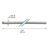 Tube en acier inoxydable (304) 118" (300cm) / 27mm Ø