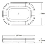 Mini barre DEL 10 magnétique ambre, ultra-slim (47mm)