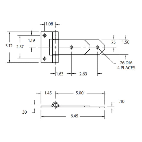 Prorenfort - Penture à lame - talon 2 trous