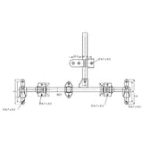 Serrure - S/S - 3 guides de tige