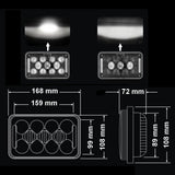Phare 4 x 6 avec Feux de Jour (DRL)