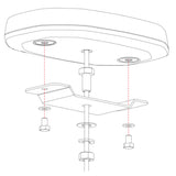 Barre lumineuse d'avertissement à LED ambrées 10" - Montage sur support