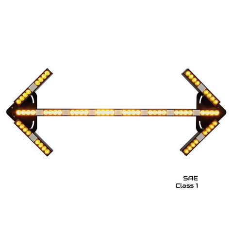Flèches d'avertissement à LED ambrées de 45 pouces