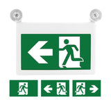 Sortie d'urgence avec homme courant