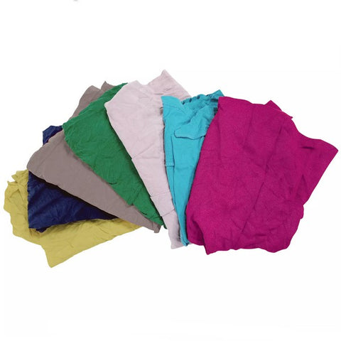 Chiffons fabriqués à partir de matériaux recyclés, coton, célange de couleurs, 10 lb