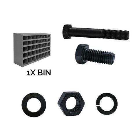 Métrique - Coffret incluant boulons, écrous, rondelles standards et rondelles ressorts