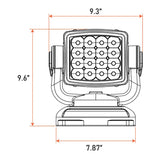 Projecteur LED de recherche - Faisceau étroit - Télécommandé
