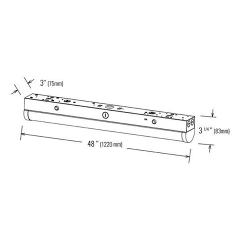 Luminaire Linéaire - 4 pieds – 40W 100-347V 3CCT