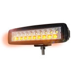 Lampe projecteur LED rectangulaire avec flash ambré