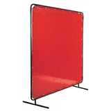 Écran et cadre pour soudage, Orange, 6' x 6' - WELD-MATE