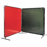 Écran et cadre pour soudage, Orange, 6' x 6' - WELD-MATE