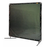 Écran et cadre pour soudage, Vert, 6' x 6' - WELD-MATE