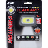 Lampe frontale "ATAK" LED/DEL multifonction 300 lumens