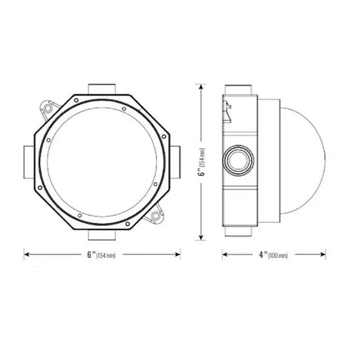 Globe marin LED 25W, gris givré, 3000K, étanche IP65, pour éclairage commercial et industriel.