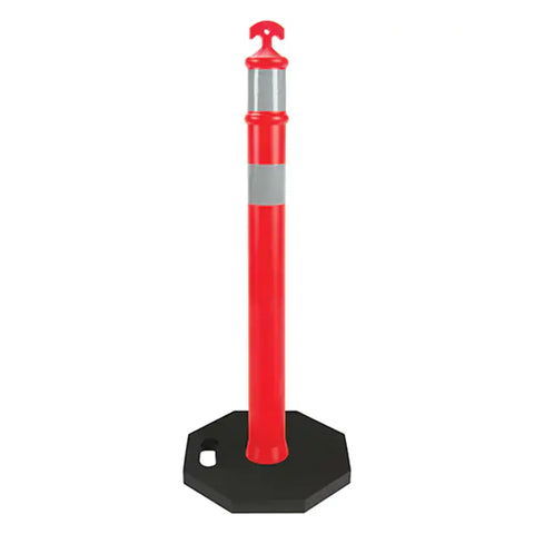 Cône de sécurité routière orange de 18 po avec bandes réfléchissantes haute intensité pour stationnements et zones de travail.