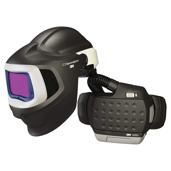 Système de protection respiratoire à épuration d'air motorisé haute efficacité AdfloMC avec masque de soudage 9100 MP SpeedglasMC, Masque de soudage, Pile Lithium-ion - 3M