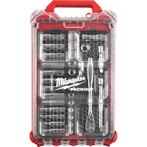Clé à cliquet et jeu de douilles avec organisateur compact à profil bas Packout(MC), 32 Mcx, Prise de 3/8", Profond