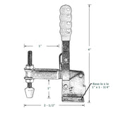 Brides de fixation verticales, Force de serrage 200 lb, Vertical - Outil Aurora