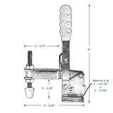 Brides de fixation verticales, Force de serrage 375 lb, Vertical - Outil Aurora
