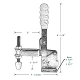 Brides de fixation verticales, Force de serrage 600 lb, Vertical - Outil Aurora