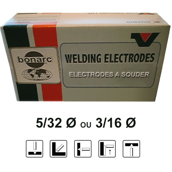 Électrode enrobée - Bonarc - 5/32 ou 3/16 dia. (4.0 ou 5,0 mm)