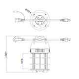 Luminaire ou lampe de travail, 100W 120V 50K