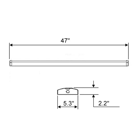 Luminaire enveloppant DEL, 4 pieds 40-30-20W 120-347V 3500-4000-5000K Blanc givré, culot 1 broche, dimmable 0-10V