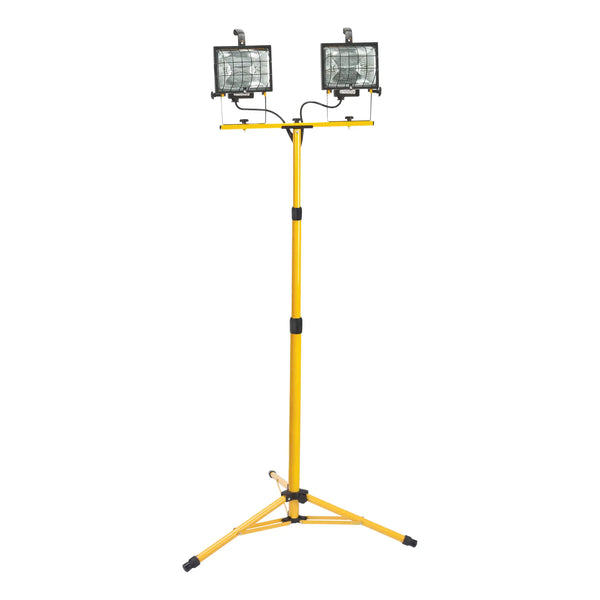 Projecteur double, Halogène, 500 W, 16000 lumens, Boîtier en Acier - Outil Aurora
