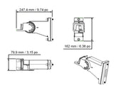 Support à bras droit réglable pour poteau rond/carré (pour sentinelle - Projecteur de zone) (Copie)