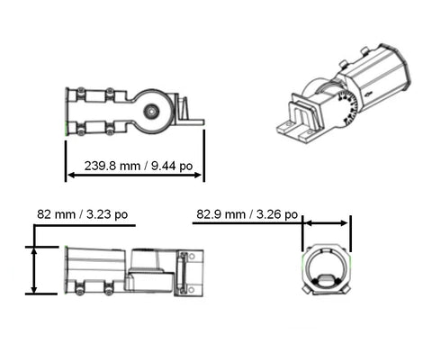 Support à emboîtement (pour sentinelle - Projecteur de zone)
