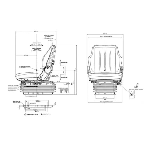 Siège opérateur ergonomique - Série TS - Suspension pneumatique - TS1480