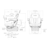 Siège opérateur ergonomique - Série TS - Suspension pneumatique - TS2480
