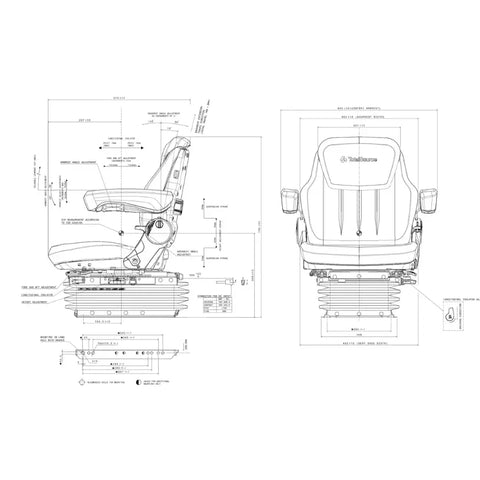 Siège opérateur ergonomique - Série TS - Suspension pneumatique - TS2480
