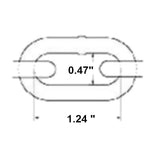 Chaine en acier inoxydable de transport Grade T-316 - 1/4" - Vendu au pied