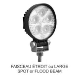 Mini-lampe de travail à DEL ronde universelle de 3 po - Spot and Flood Beam